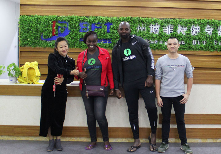 贊比亞客戶采購博菲特跑步機(jī)健身器材